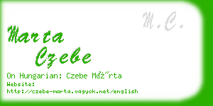 marta czebe business card